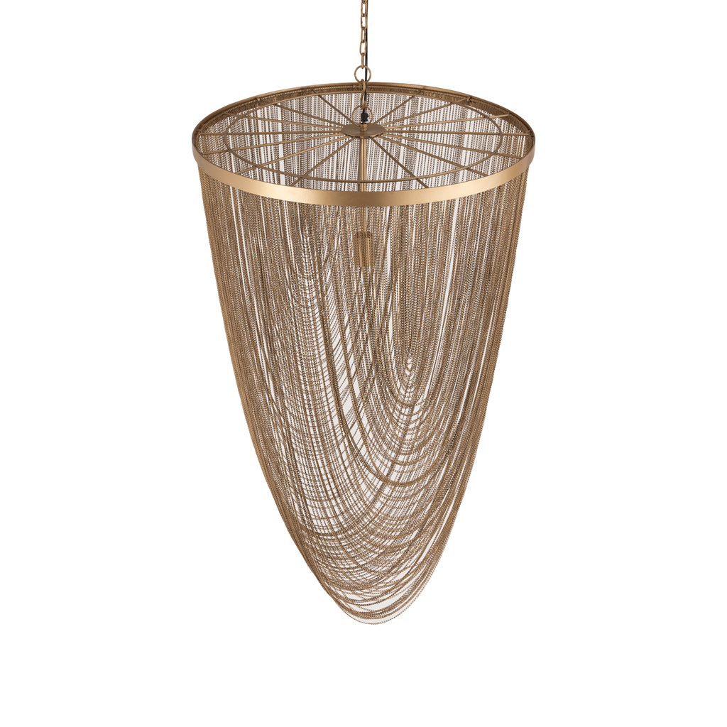 PTMD Nishan Gouden IJzeren Ketting Ronde Hanglamp L