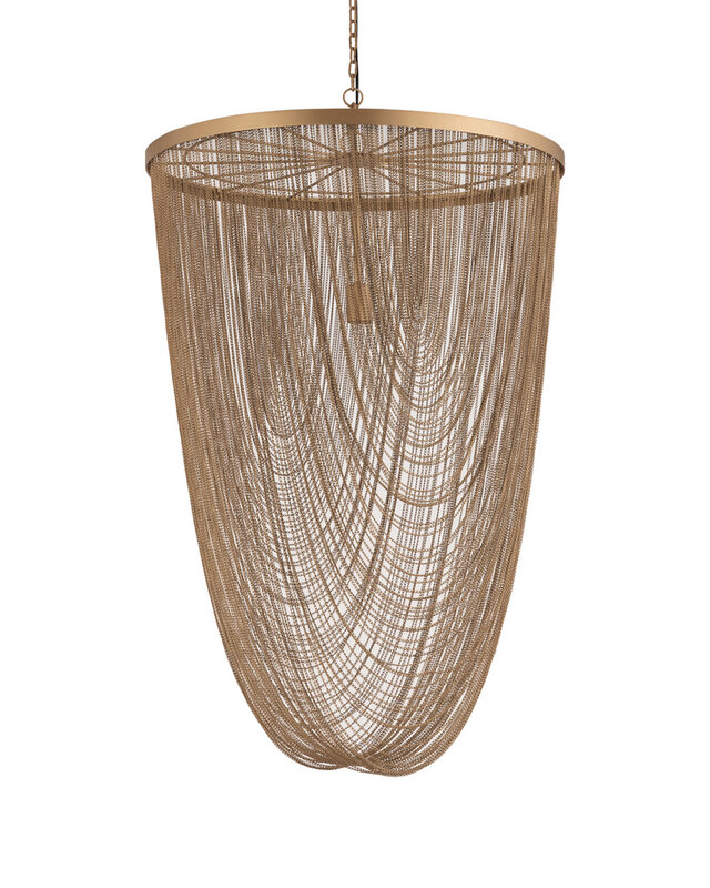 PTMD Nishan Gouden IJzeren Ketting Ronde Hanglamp L