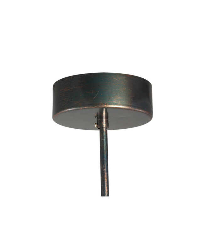 PTMD Jaye Zwarte IJzeren Hanglamp Cirkelpatroon Klein