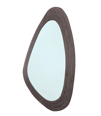 PTMD Santin Bruine Mangohouten Organische Driehoek Spiegel