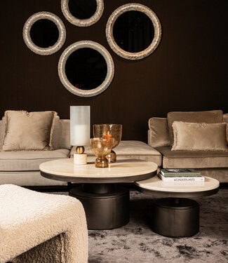 PTMD Bregt Salontafel Hoog Beige Marmer