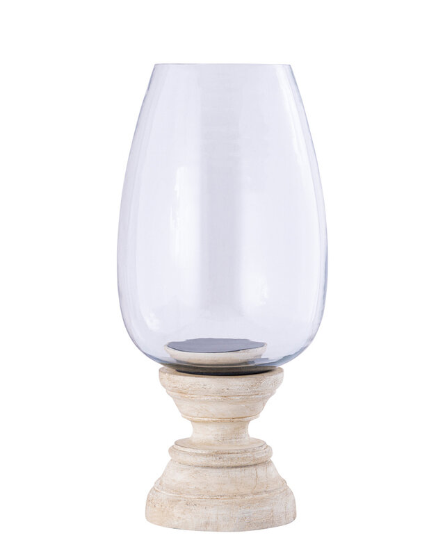 PTMD Qez Room Mango Hout Stormlicht Helder Glas XL
