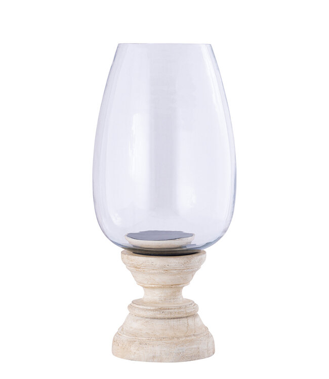 PTMD Qez Room Mango Hout Stormlicht Helder Glas XL