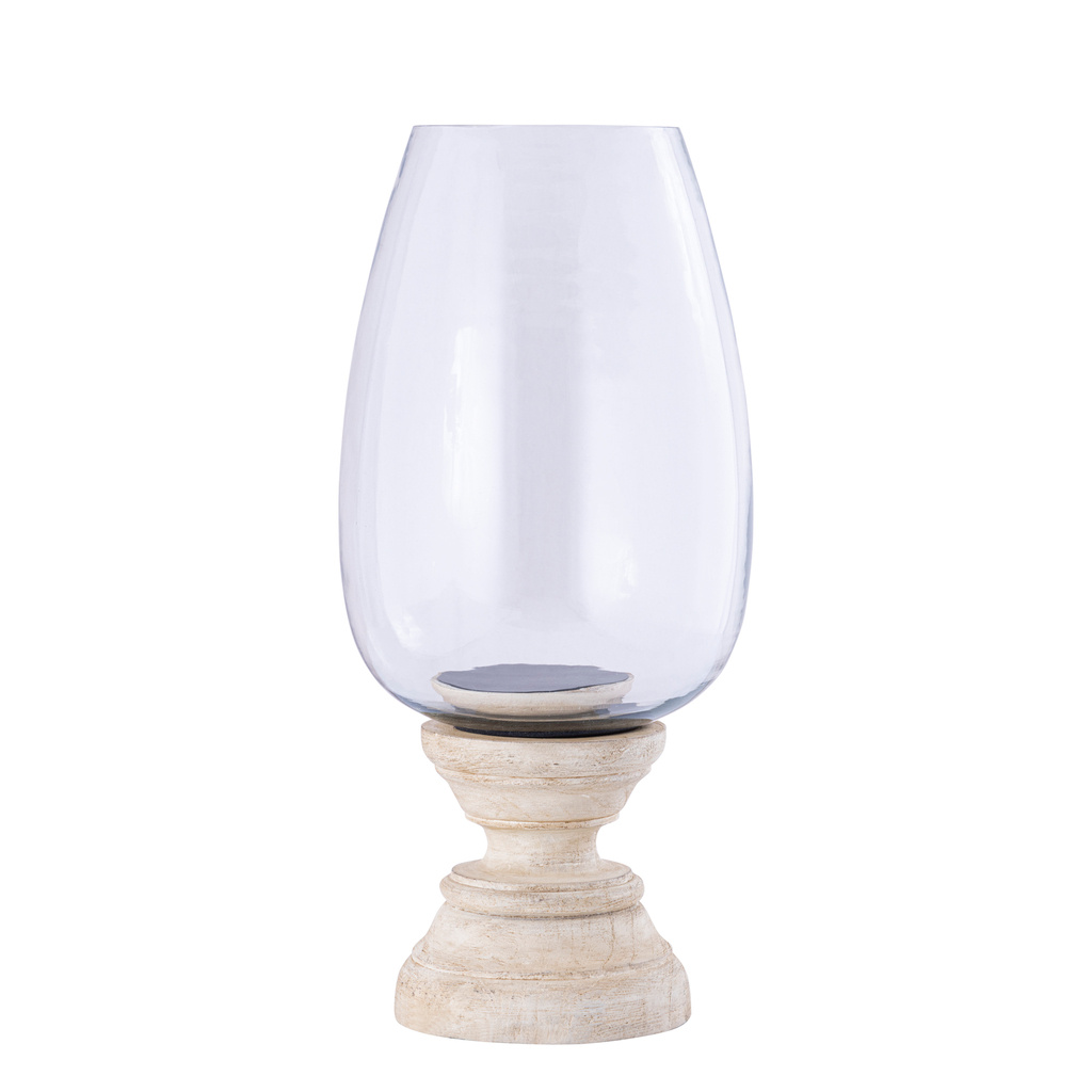 PTMD Qez Room Mango Hout Stormlicht Helder Glas XL