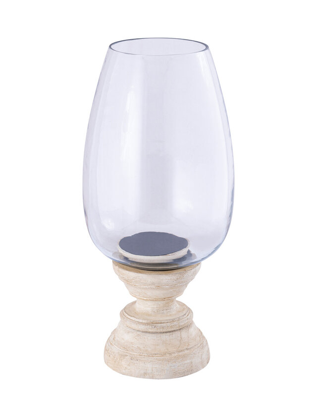 PTMD Qez Room Mango Hout Stormlicht Helder Glas XL