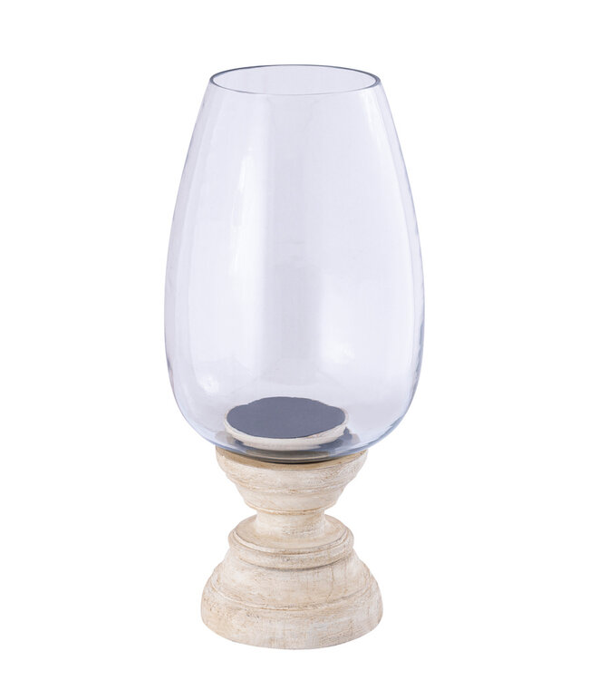 PTMD Qez Room Mango Hout Stormlicht Helder Glas XL