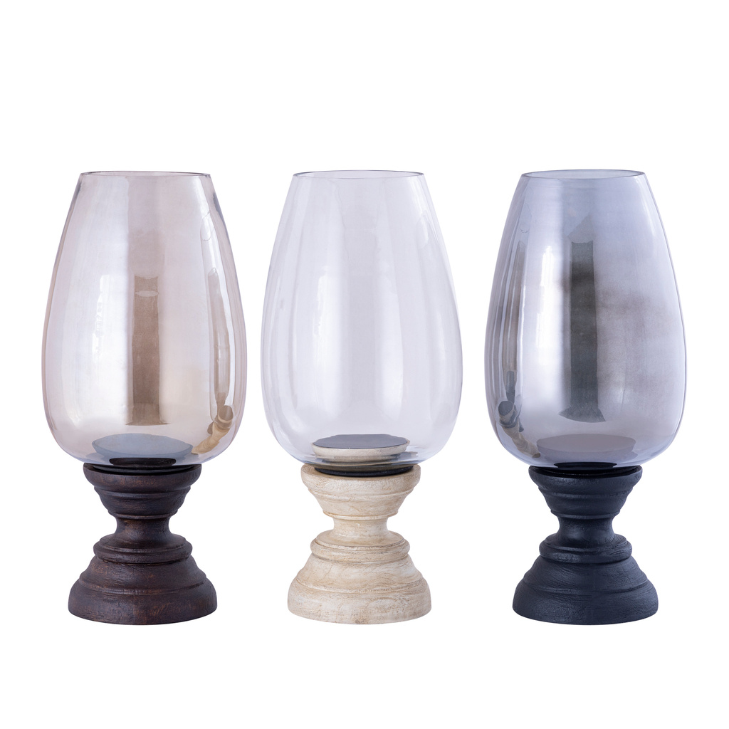 PTMD Qez Room Mango Hout Stormlicht Helder Glas XL