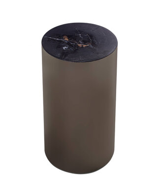 PTMD Rillix Bijzettafel | Versteend Hout | H55 x D30 cm