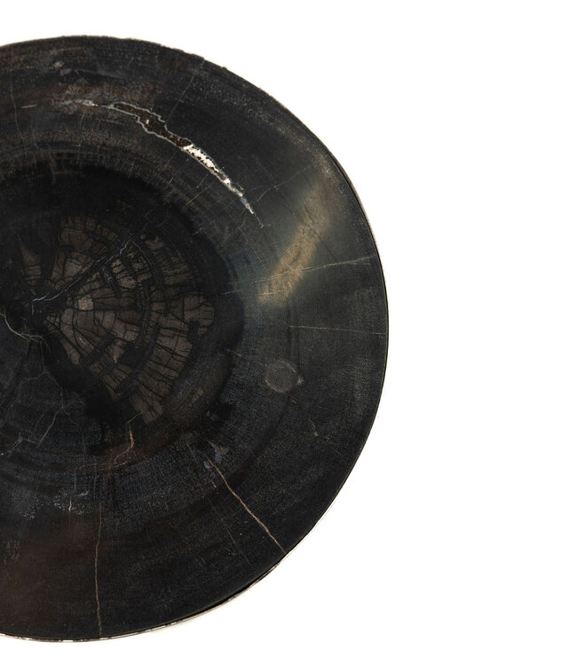 PTMD Rillix Bijzettafel | Versteend Hout | H55 x D30 cm