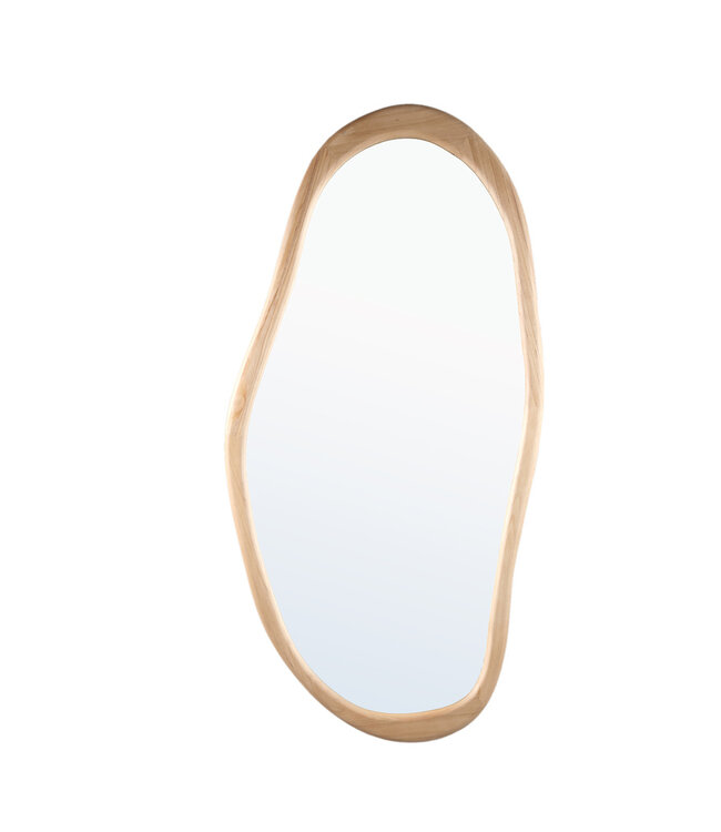 PTMD Barragh Natuurlijke Massief Houten Organische Spiegel Ovaal