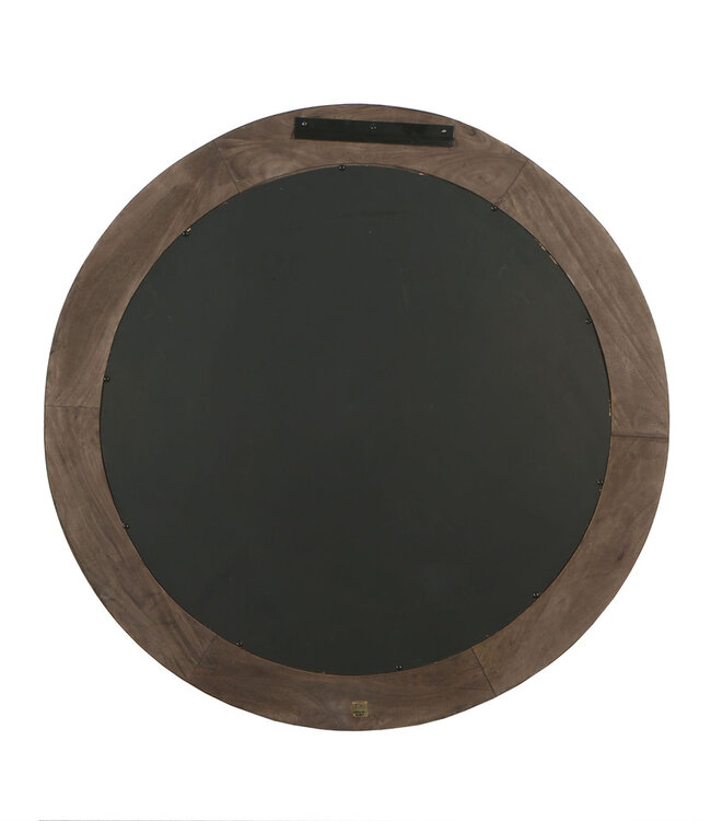 PTMD Noam Brown Mango Houten Ronde Spiegel L