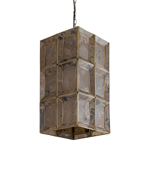PTMD Layra Messing Hanglamp | Steenfineer | H45 x D24 cm