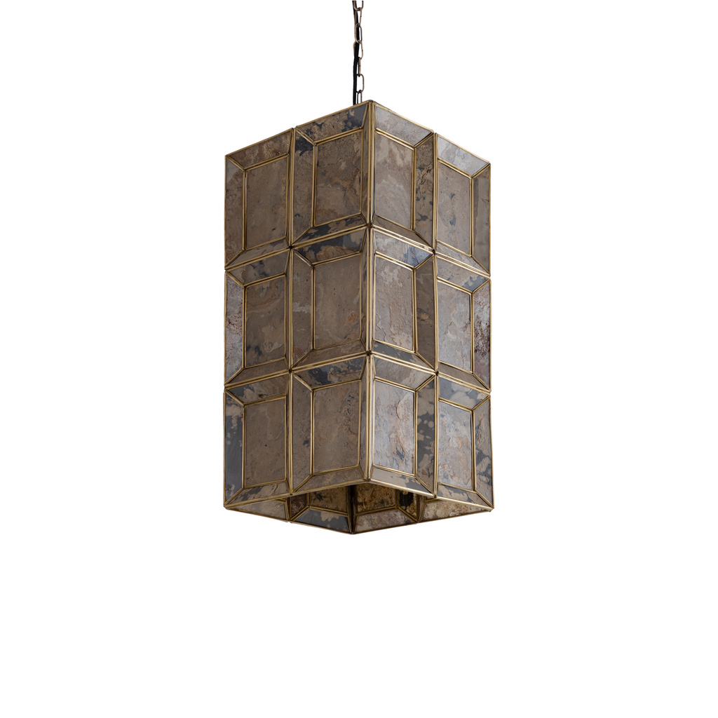 PTMD Layra Messing Hanglamp | Steenfineer | H45 x D24 cm