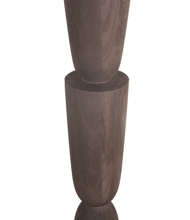 PTMD Lorinne Bruine Mangohouten Gelaagde Vloerlampvoet