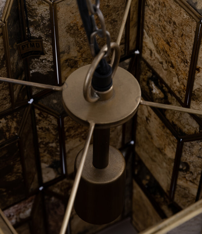 PTMD Layra Messing Hanglamp | Steenfineer | H45 x D24 cm