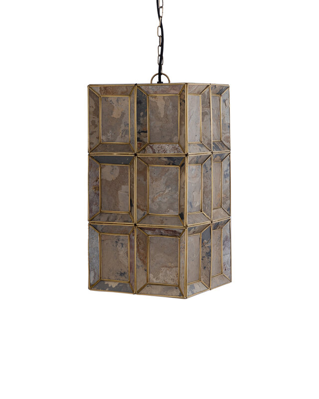 PTMD Layra Messing Hanglamp | Steenfineer | H45 x D24 cm