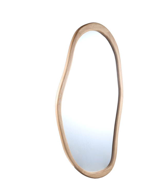 PTMD Barragh Natuurlijke Massief Houten Organische Spiegel Ovaal
