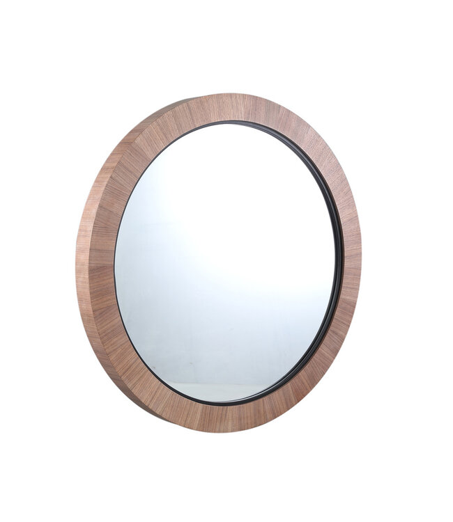 PTMD Tiess Natuurlijke Ronde Houten Spiegel Klein