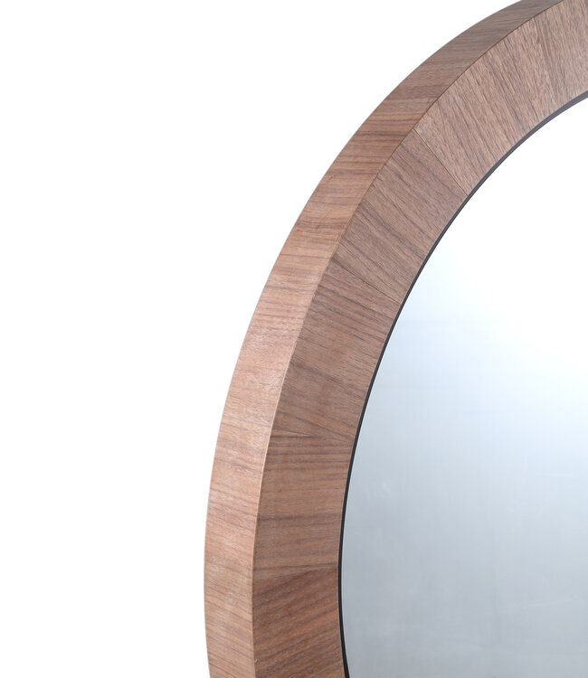 PTMD Tiess Natuurlijke Ronde Houten Spiegel Klein