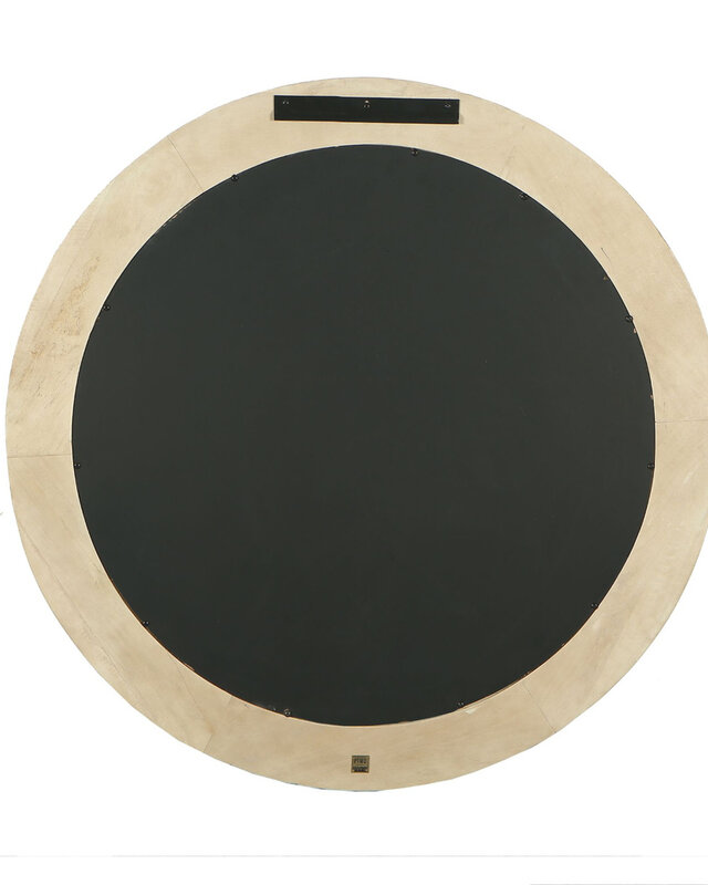 PTMD Noam Natuurlijke Mango Houten Ronde Spiegel L