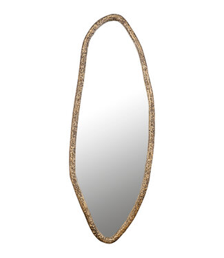 PTMD Paislie Messing Organisch Gevormde Spiegel Ovaal