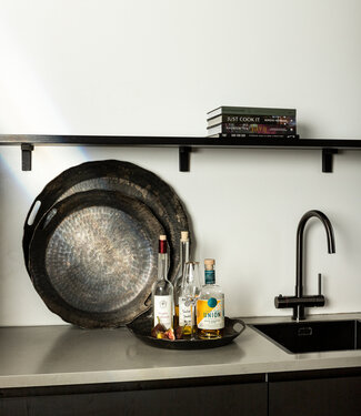 PTMD Semin Dienblad | Zilver | Golvend | H4 x D38 cm