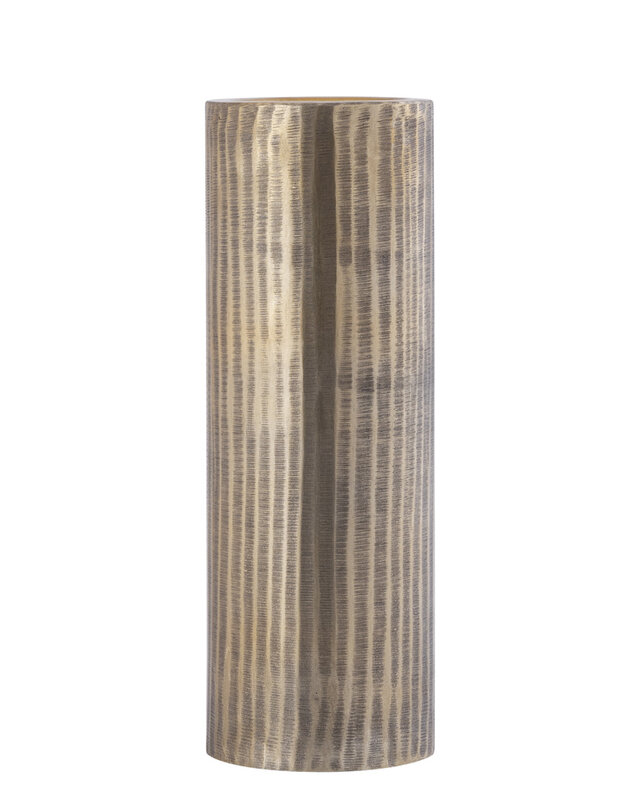 PTMD Jowad Antieke Gouden Aluminium Kaarsenhouder | 13 x 37 x 13 cm