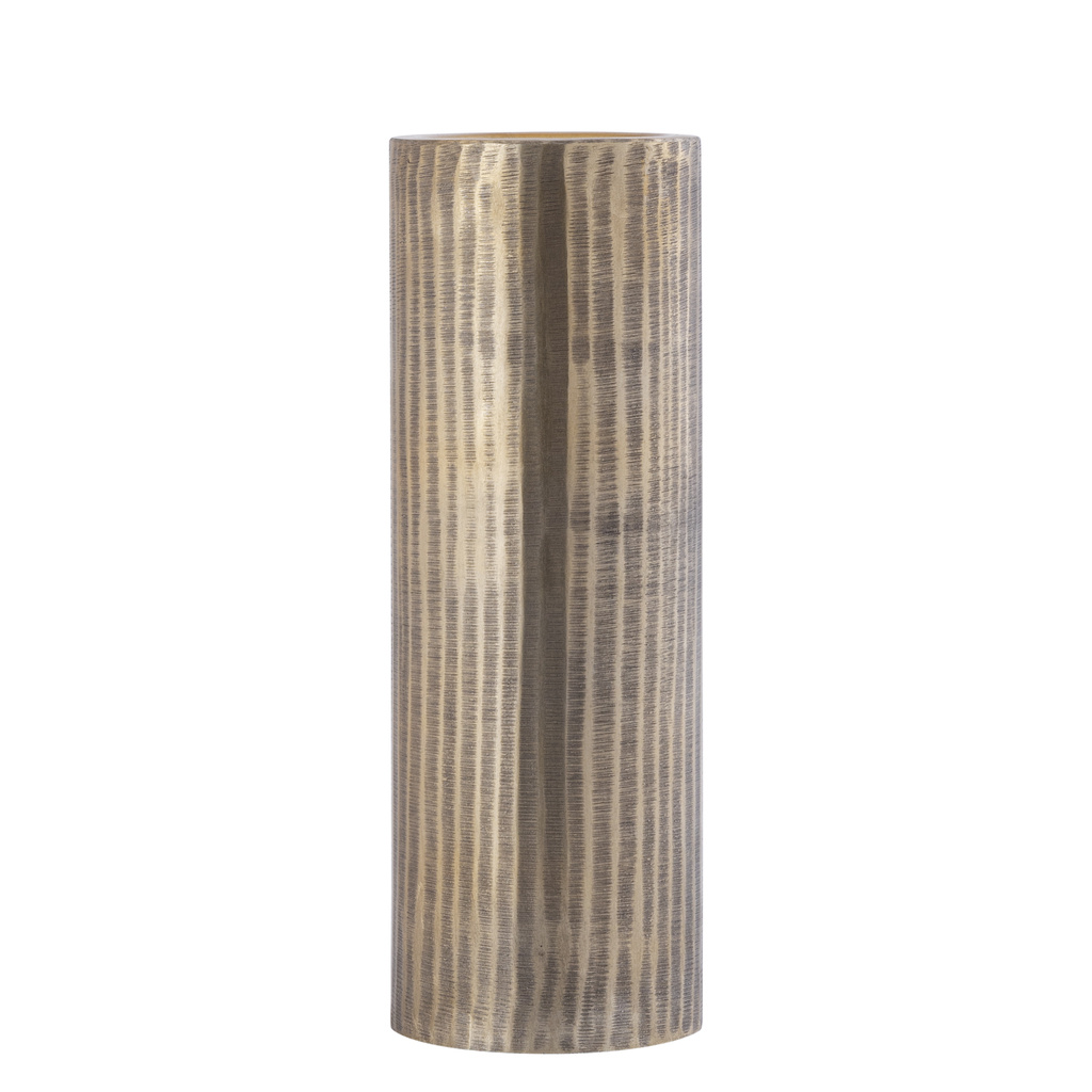 PTMD Jowad Antieke Gouden Aluminium Kaarsenhouder | 13 x 37 x 13 cm