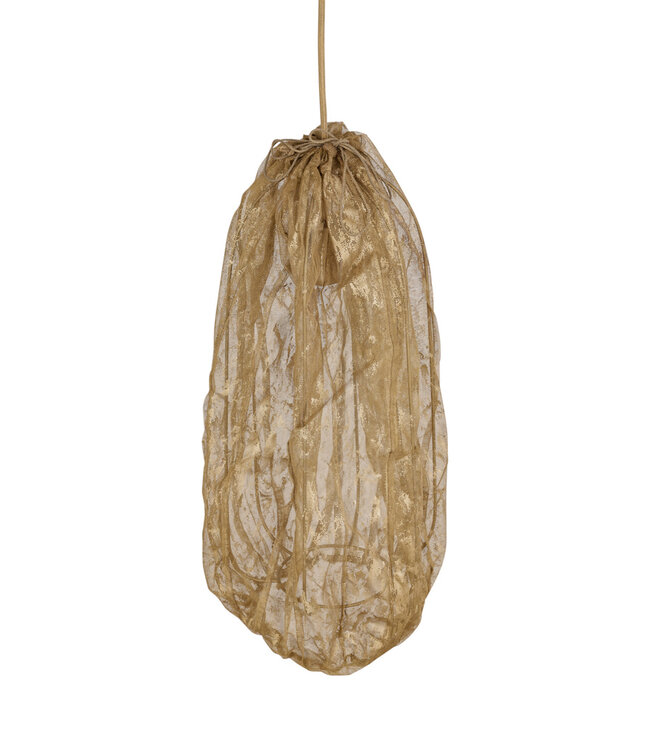 PTMD Maitia Gouden Ruw Uitziende Stoffen Plafondlamp