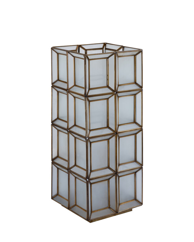 PTMD Layra Wit Melkglas Tafellamp Antiek Hoog