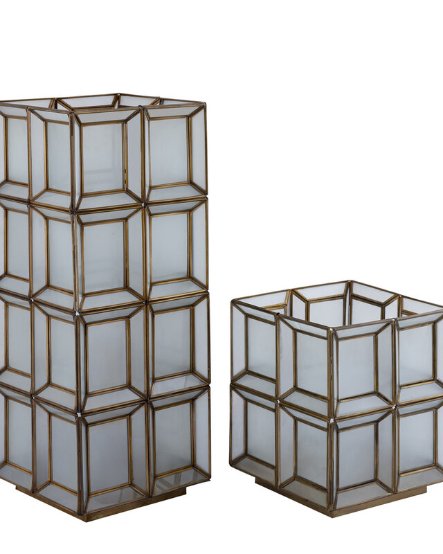 PTMD Layra Wit Melkglas Tafellamp Antiek Hoog