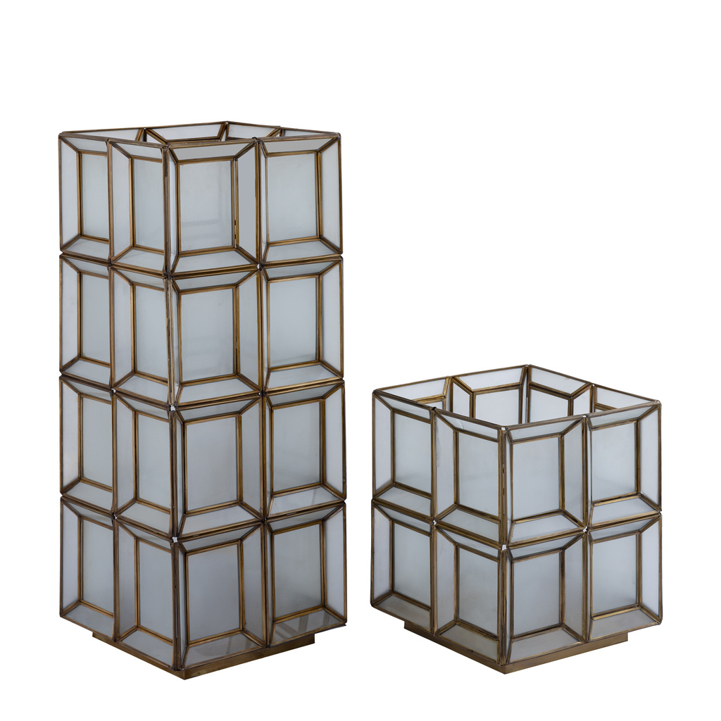 PTMD Layra Wit Melkglas Tafellamp Antiek Hoog