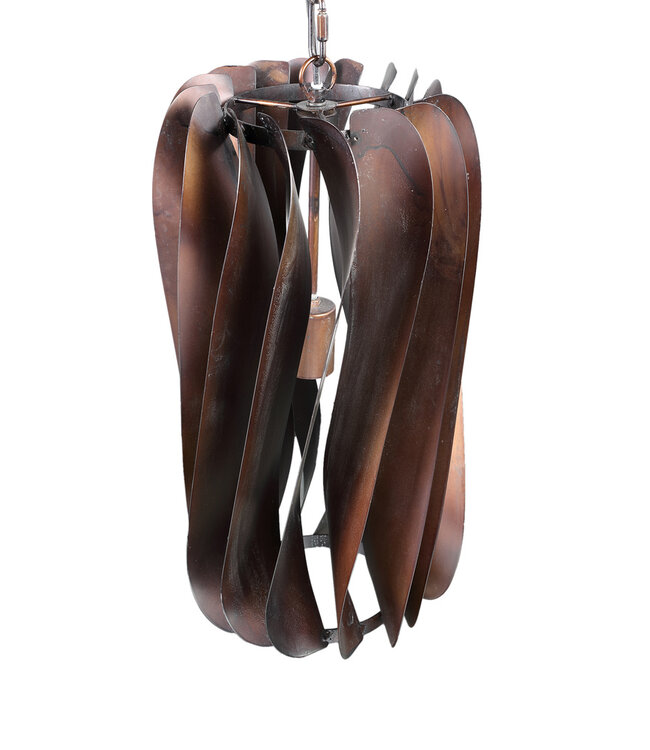 PTMD Tessa Bronzen IJzeren Hanglamp Ronde Golvende Lijnen