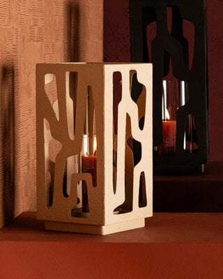 PTMD Dauwroomijzer Vierkante Stormlamp Met Glas S