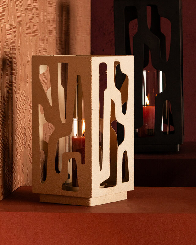 PTMD Dauwroomijzer Vierkante Stormlamp Met Glas S
