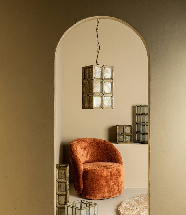 PTMD Layra Wit Melkglas Tafellamp Antiek Hoog