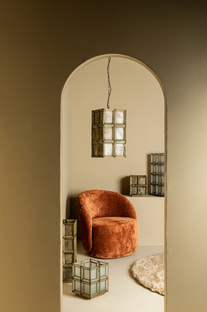 PTMD Layra Wit Melkglas Tafellamp Antiek Hoog