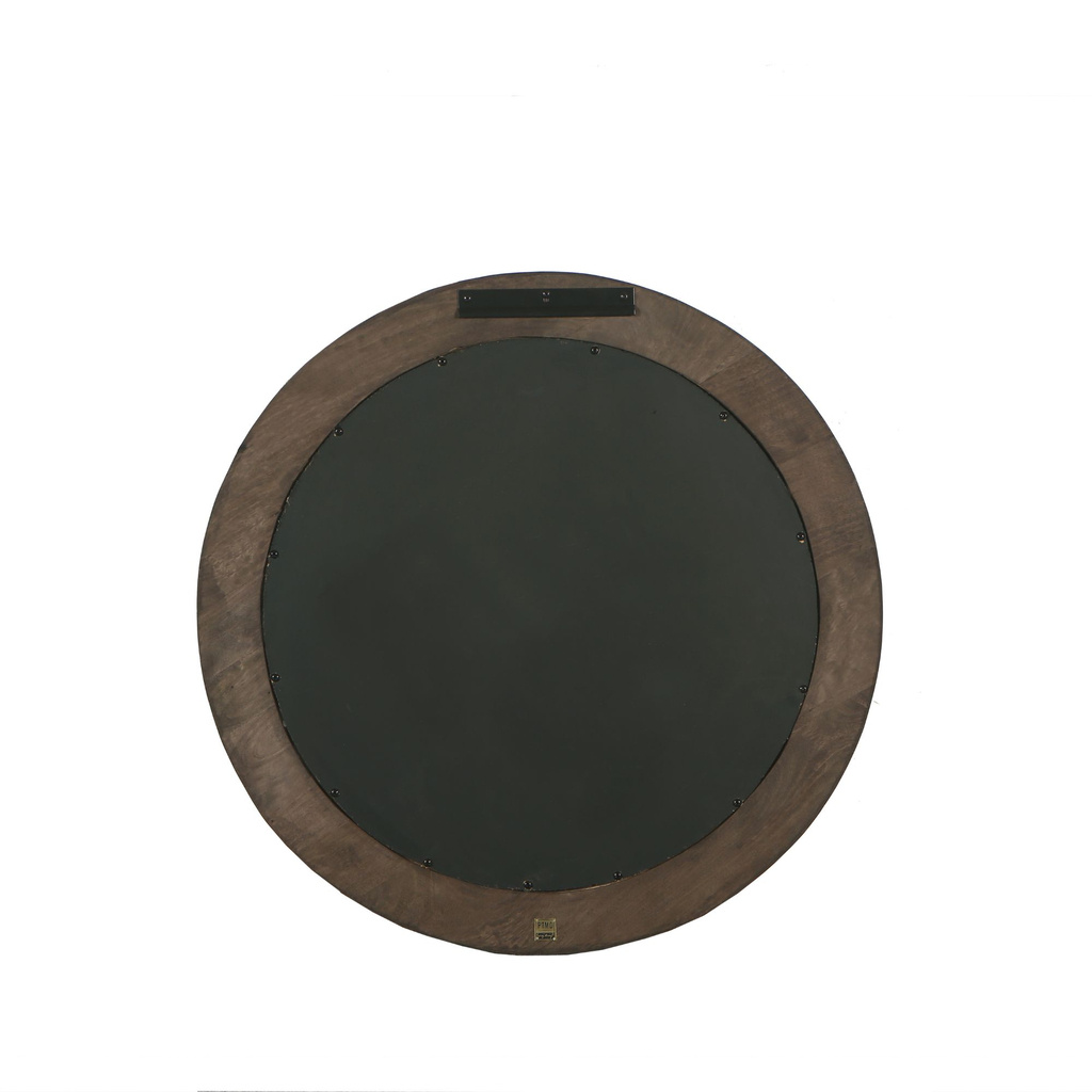 PTMD Noam Ronde Spiegel | Mangohout | Bruin | D70 cm