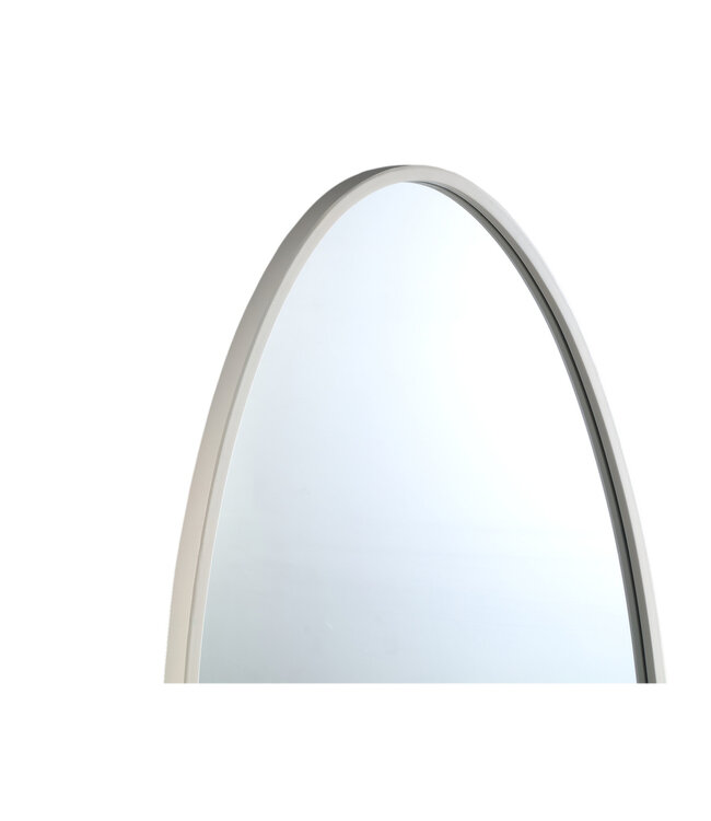 PTMD Serine Wit Stalen Ovale Spiegel Klein