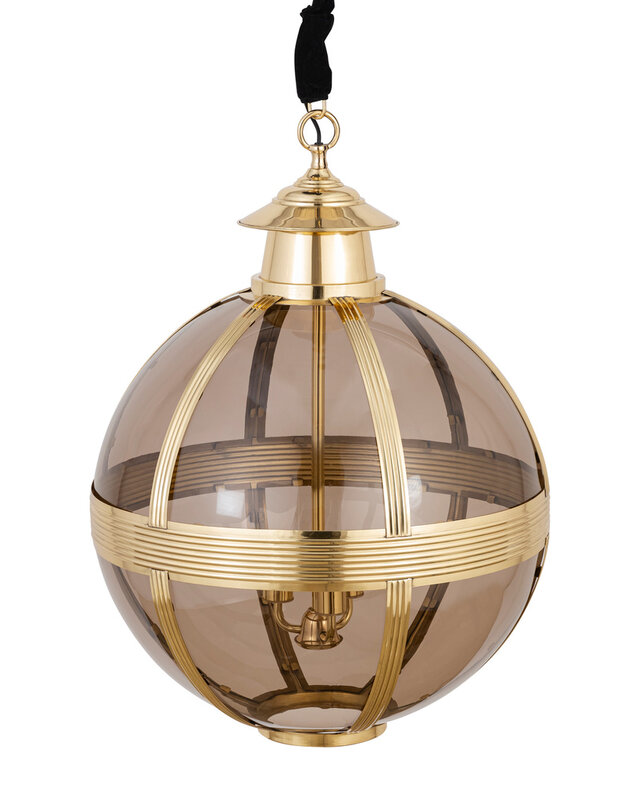 PTMD Mikk Antieke Hanglamp | Glas | Messing | H91 x D66 cm