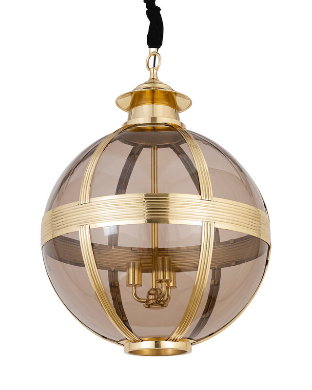 PTMD Mikk Antieke Hanglamp | Glas | Messing | H91 x D66 cm