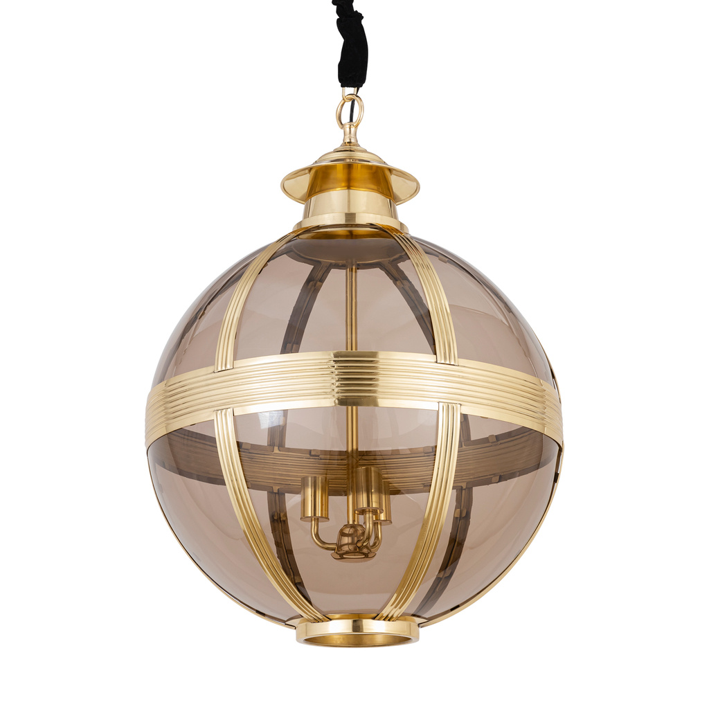 PTMD Mikk Antieke Hanglamp | Glas | Messing | H91 x D66 cm