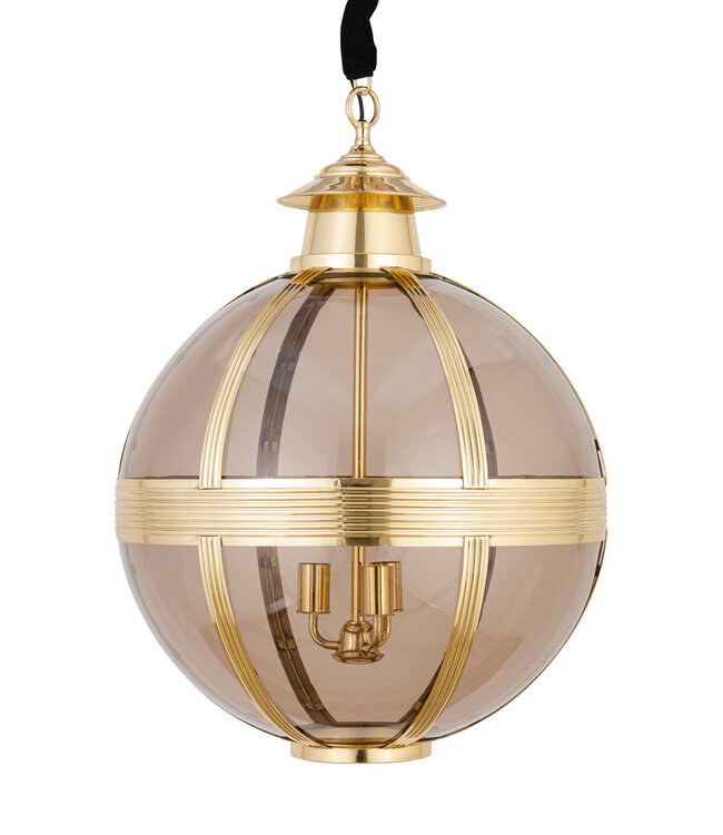 PTMD Mikk Antieke Hanglamp | Glas | Messing | H91 x D66 cm