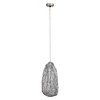 Maitia Stoffen Plafondlamp | Zilver | H48 x D30 cm