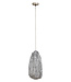 PTMD Maitia Stoffen Plafondlamp | Zilver | H48 x D30 cm