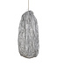 PTMD Maitia Stoffen Plafondlamp | Zilver | H48 x D30 cm