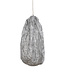 PTMD Maitia Stoffen Plafondlamp | Zilver | H48 x D30 cm