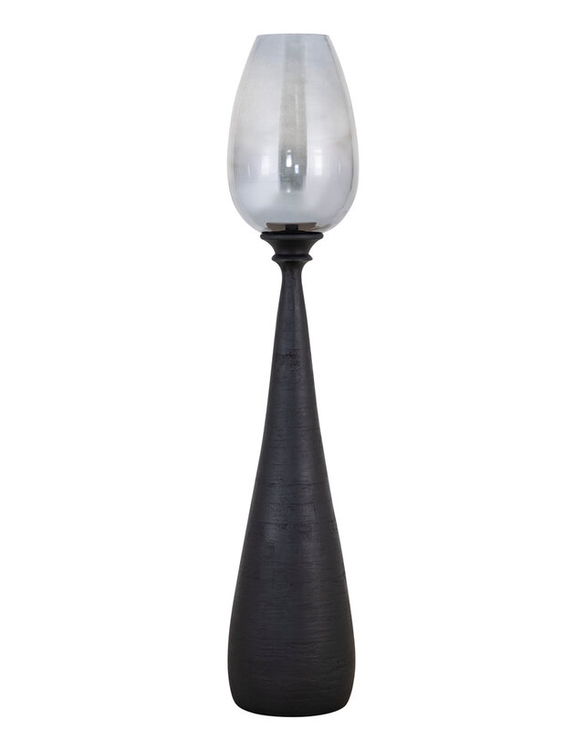 PTMD Midi Stormlicht L | Zwart | Mangohout | H130 x D25 cm