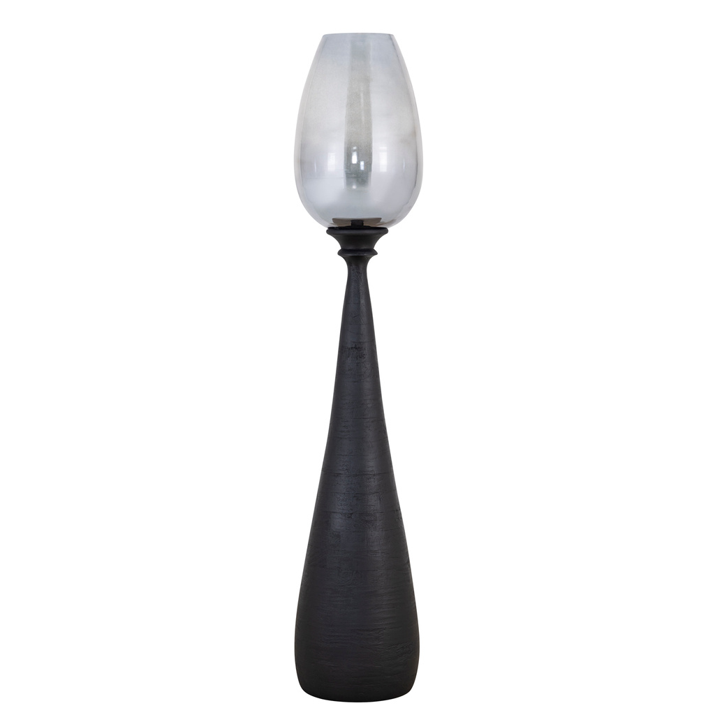 PTMD Midi Stormlicht L | Zwart | Mangohout | H130 x D25 cm