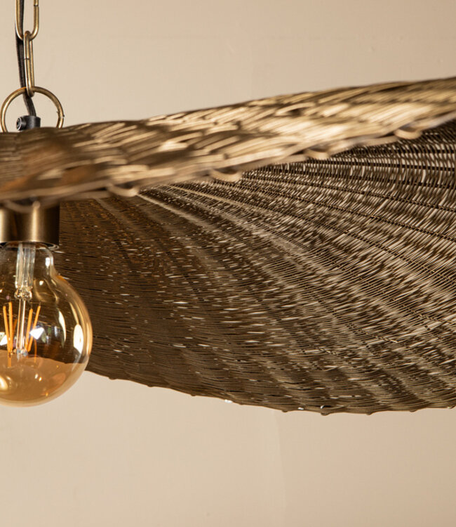 PTMD Shauney Gold Iron Wavy Hanglamp – 72 x 92 x 100 cm